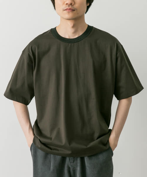 STILL BY HAND　Knitted rib t-shirts