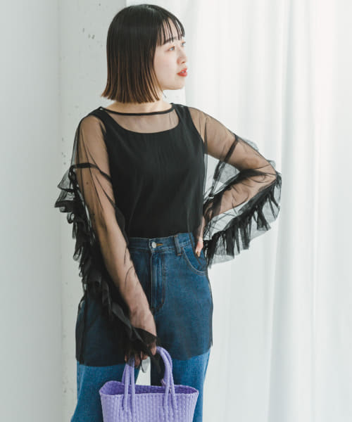 [ITEMS][チュールフリルビッグトップス]