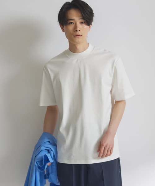 『UR TECH』防汚加工モックネックTシャツ