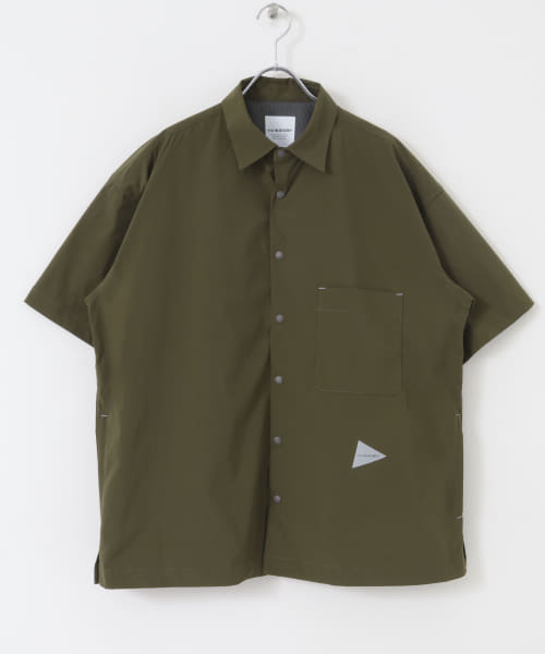 and wander　UV cut stretch short-sleeve shirts