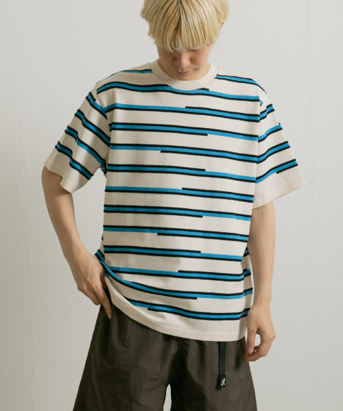 米富繊維　RETRO BORDER KNIT men