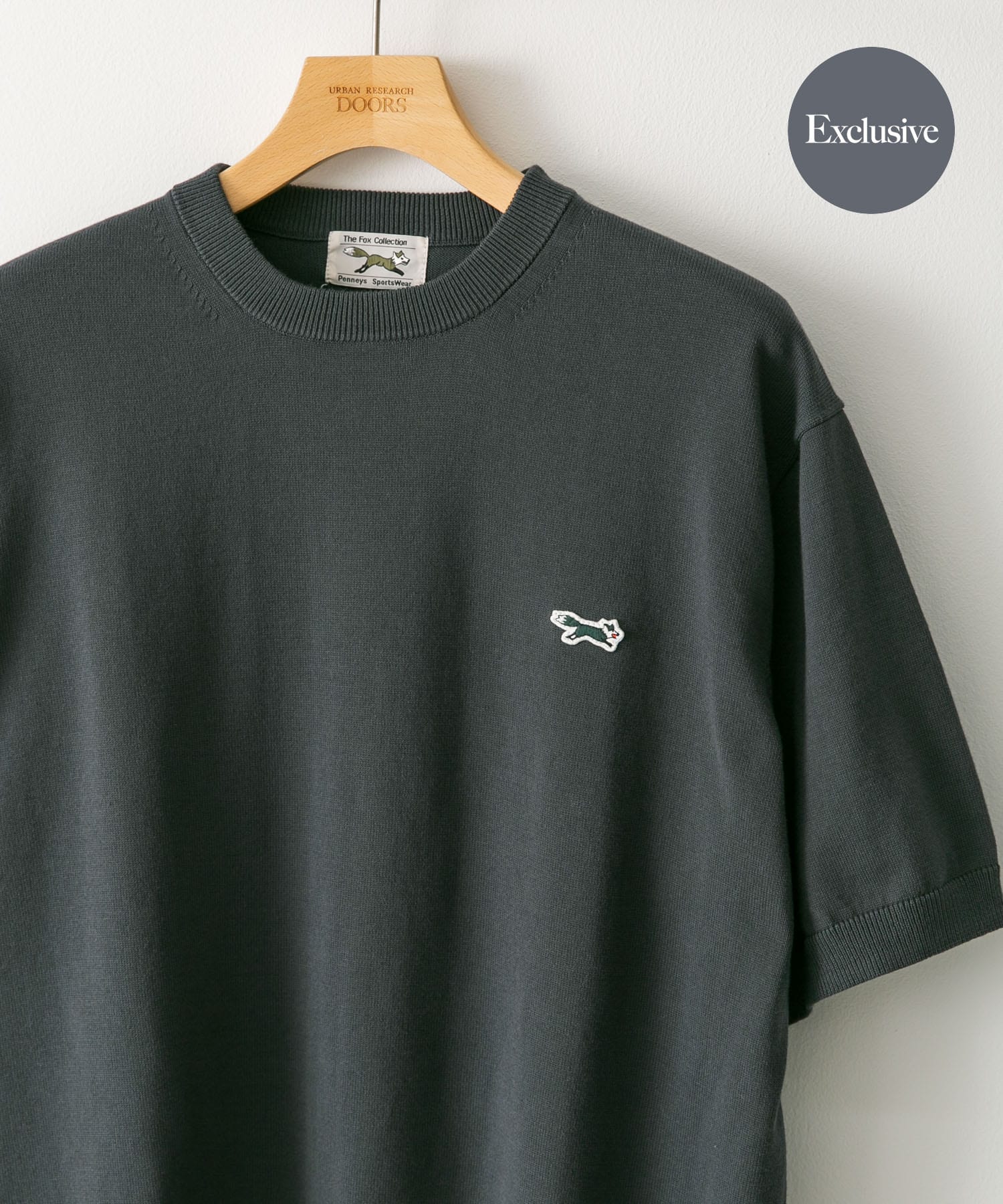 別注』PENNEYS×DOORS THE FOX ハイゲージ ニットTシャツ[DR45