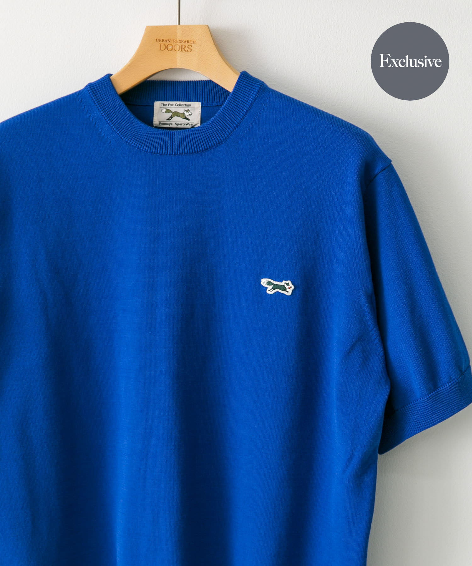 別注』PENNEYS×DOORS THE FOX ハイゲージ ニットTシャツ[DR45