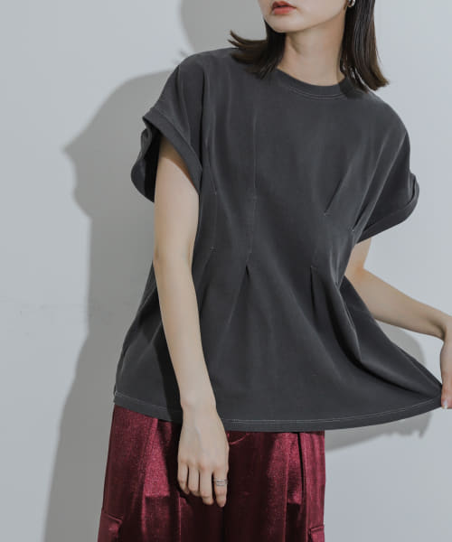 [SENSE OF PLACE][ウエストタックピグメントTシャツ]