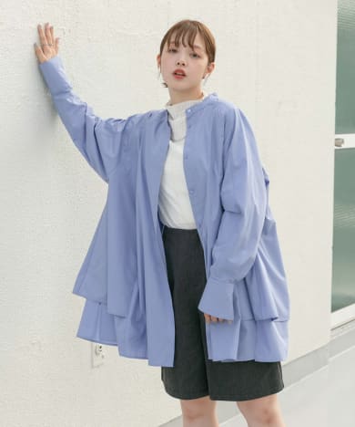 ヘムタックミニシャツワンピース