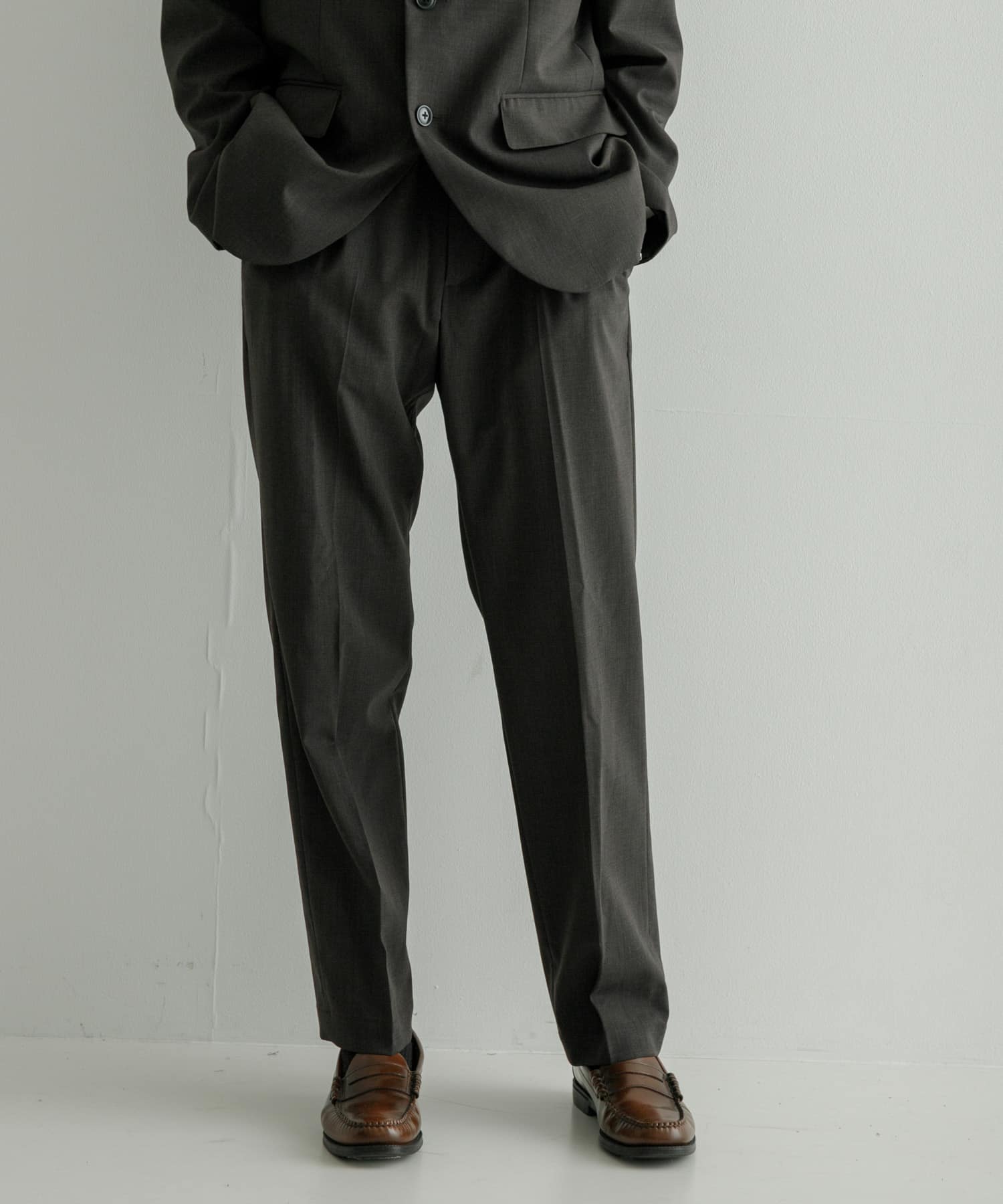 URU スラックス 1 TUCK PANTS メンズ : ZOZOTOWN Yahoo!店
