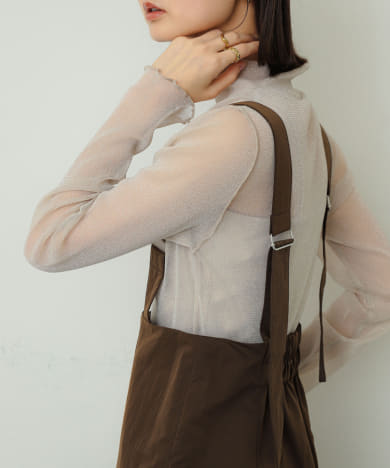 ラメシアーハイネックトップ