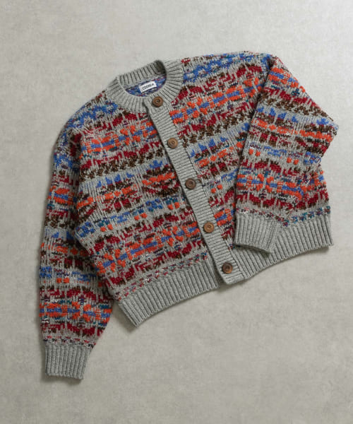 米富繊維　FAIR ISLE KNIT CARDIGAN-1