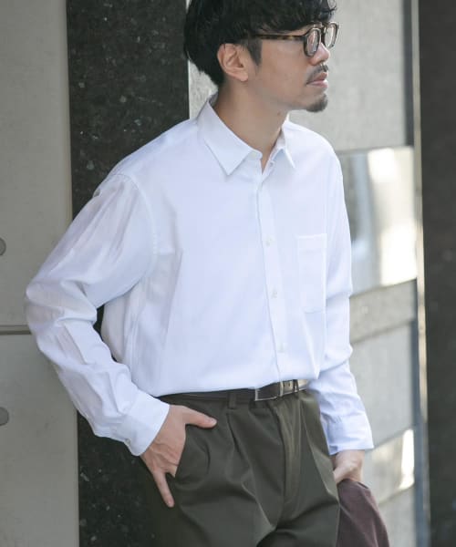 シャドーストライプリラックスシャツ