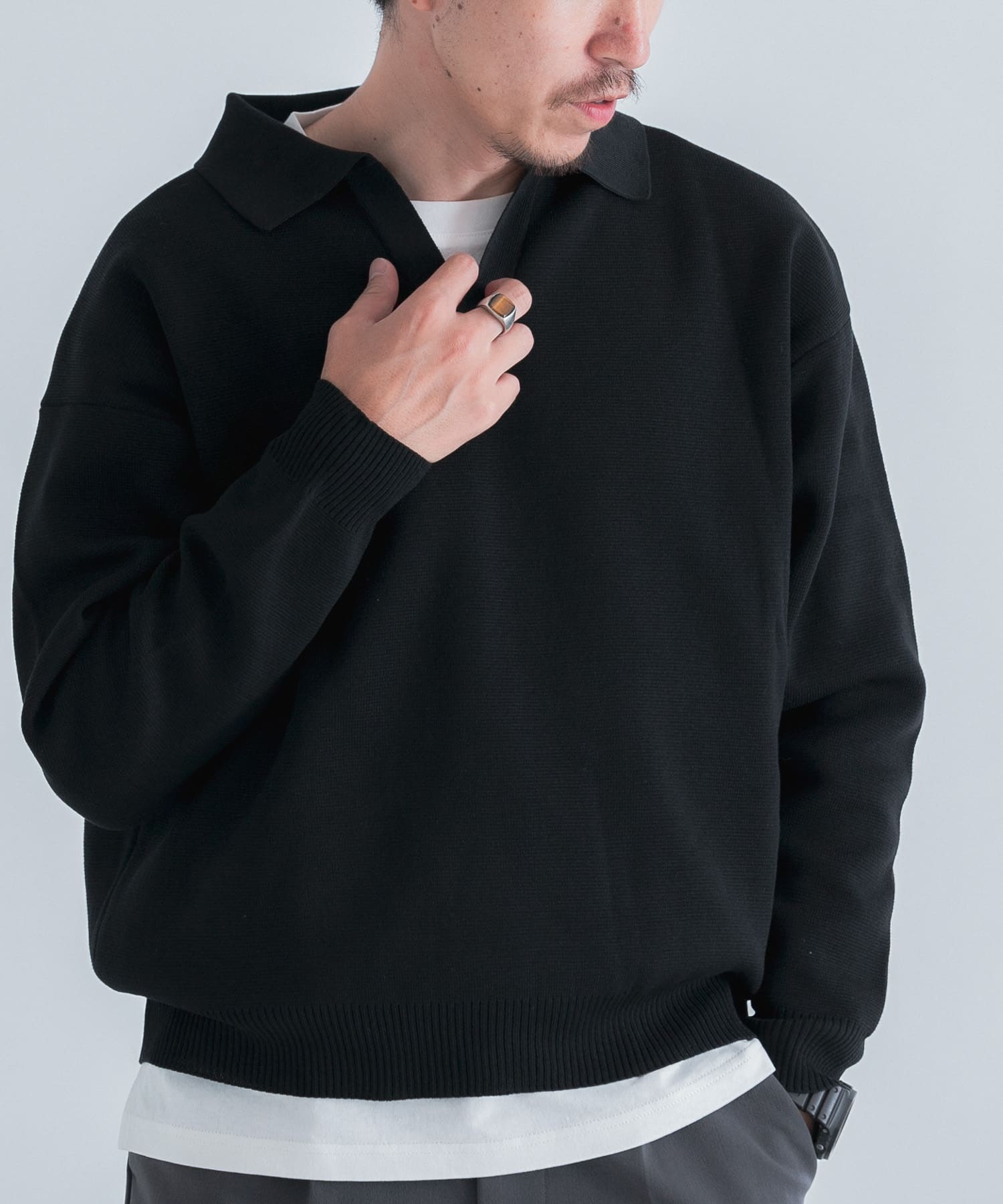 アンドラブ QVC 新品 セットアップ 千鳥 ジャガード パール