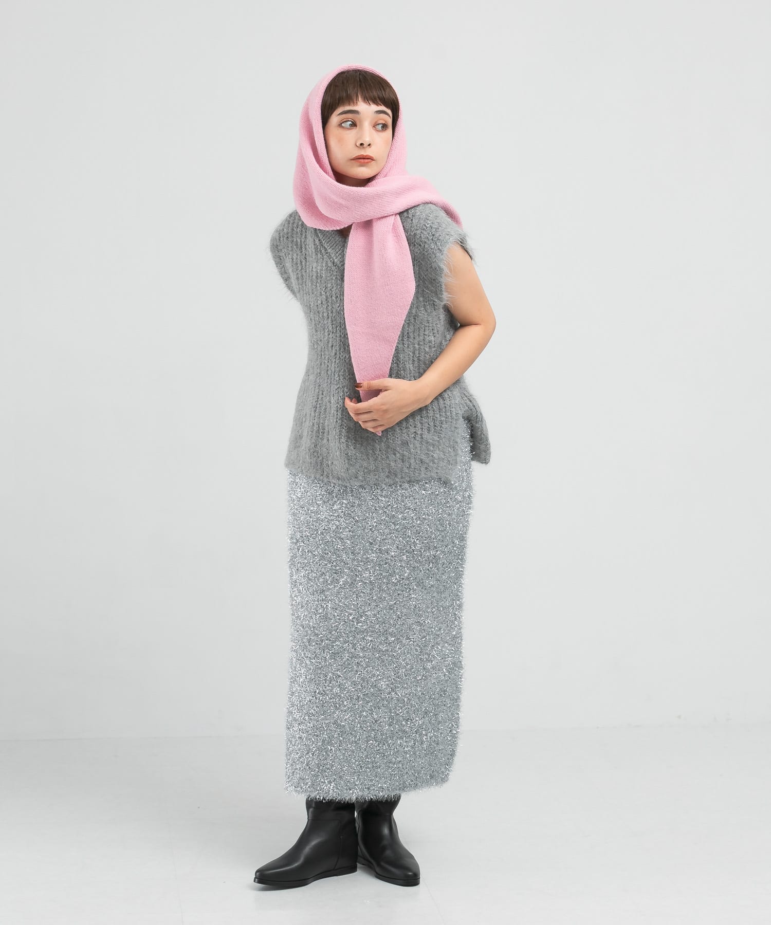 TORRAZZO DONNA ラメミックスタイトスカート[RW47-6253-575