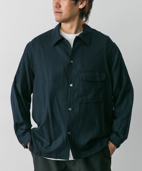 STILL BY HAND　Flat bottom wool shirts