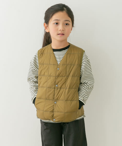 TAION　V-NECK BUTTON DOWN VEST(KIDS)