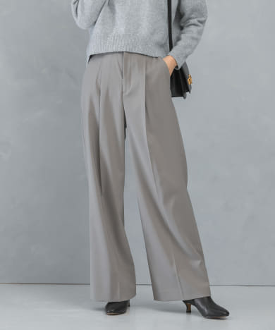 ハイウエストワイドスラックス