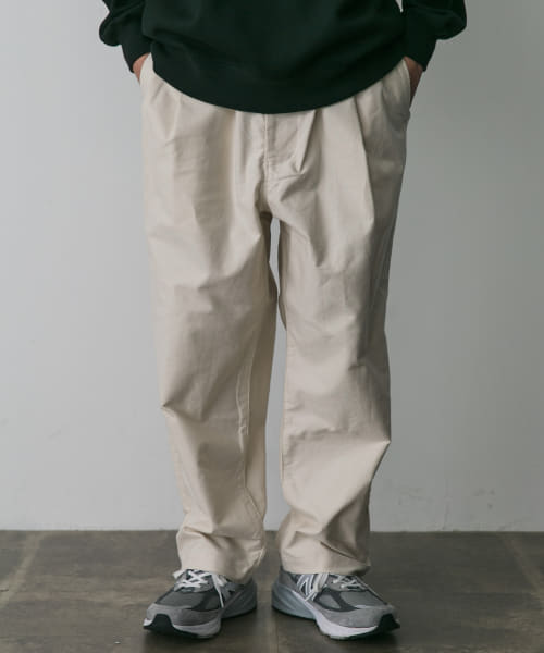 STILL BY HAND　モールスキン2タックテーパードパンツ