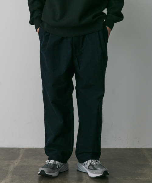 STILL BY HAND　モールスキン2タックテーパードパンツ