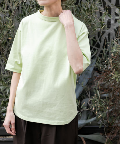 FORK&SPOON　ボトルネック5分袖Tシャツ