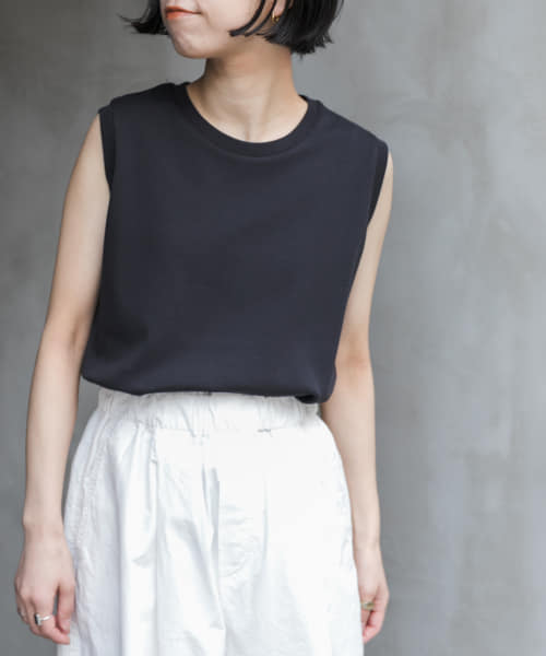 FORK&SPOON　スムースノースリーブTシャツ