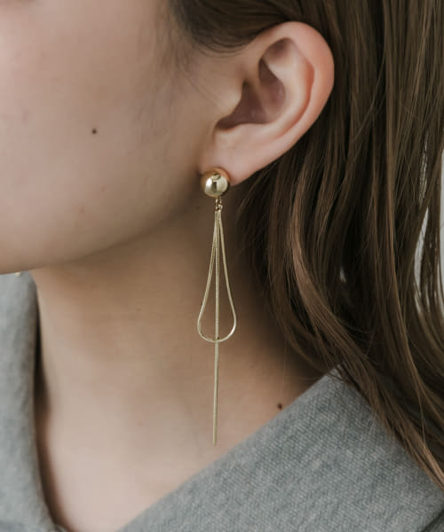 ボールチェーンフープピアス