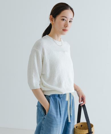 ブークレハーフスリーブニット