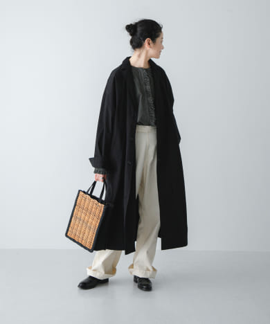 コットンシルクショップコート