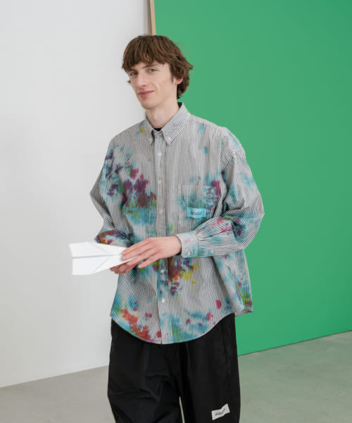 dDdDdDd　STRIPE TIE DYE LONG-SLEEVE SHIRTS