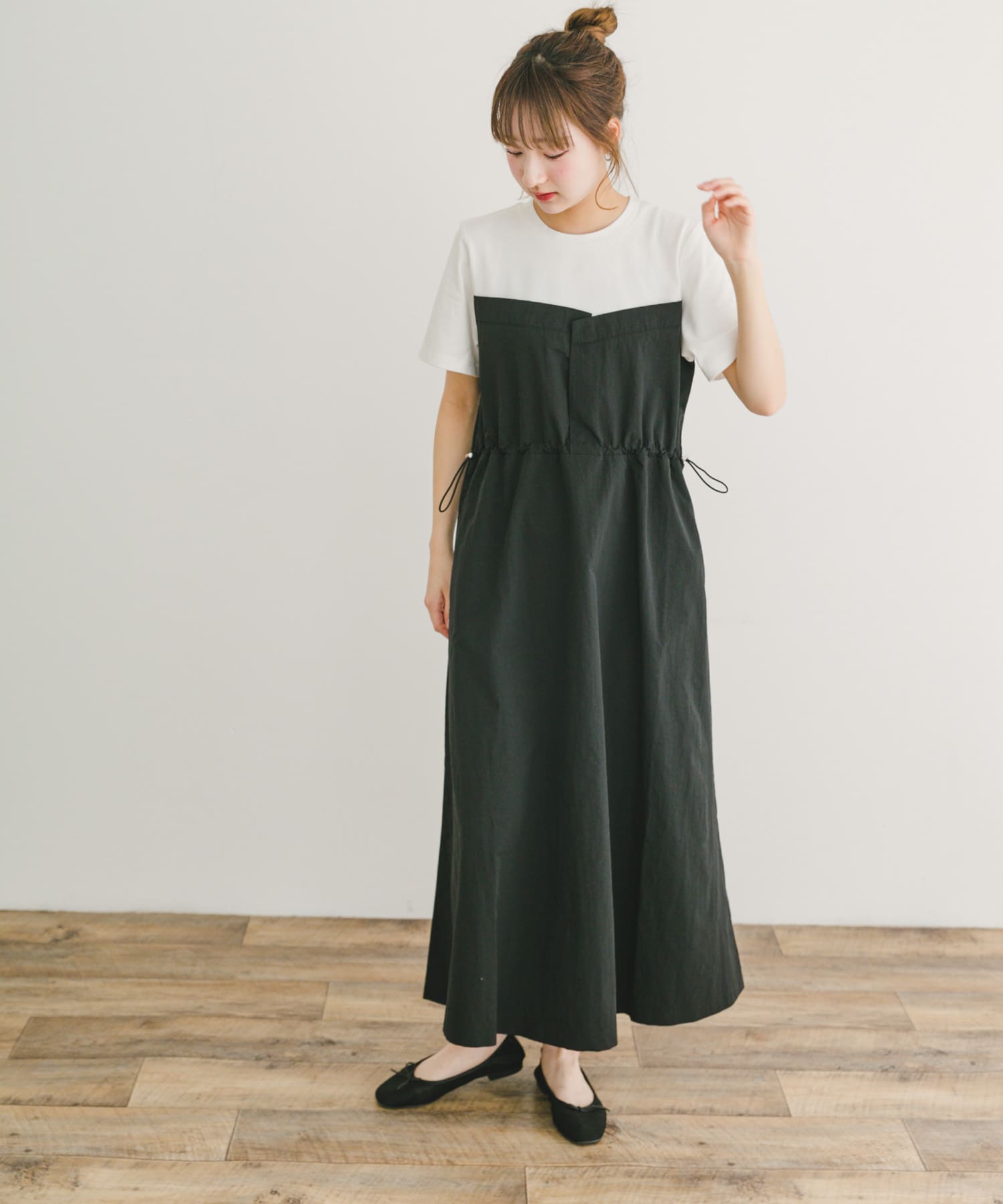 【ファッション通販】の商品をすべて ドッキングナイロンワンピース(半袖)[ITA5-26A003]｜URBAN スカート