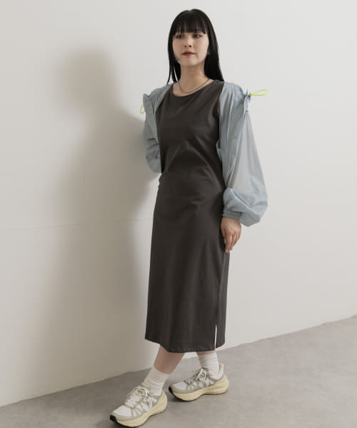『別注』MIDIUMISOLID×TGM　back open neck one-piece