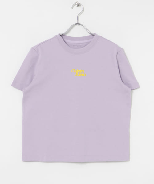 Calvin Klein　Flocked Logo Crew neck Tee