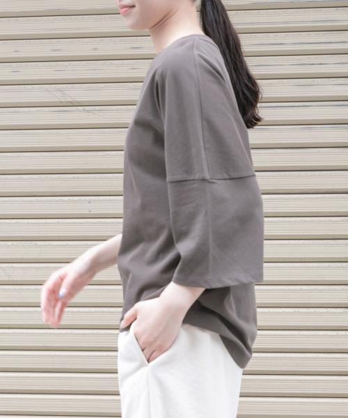 FORK&SPOON　ハイツイストコットンワイドTシャツ