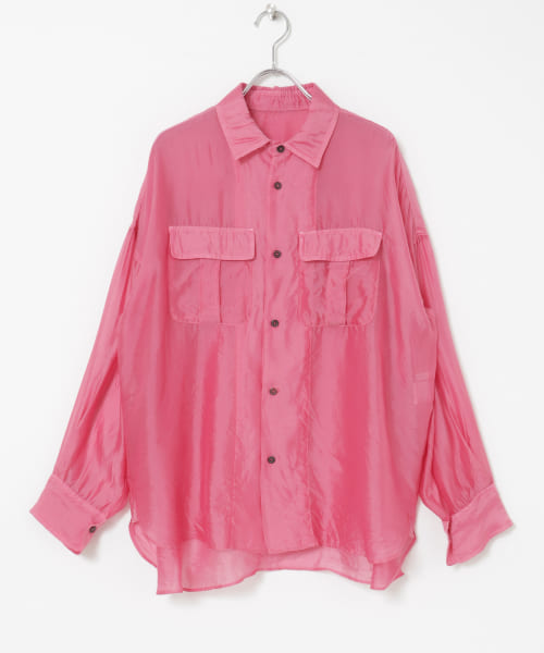 CURRENTAGE　SILK CUPRO WASH SHIRTS