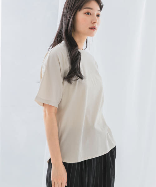 接触冷感ハーフスリーブドルマンTシャツ