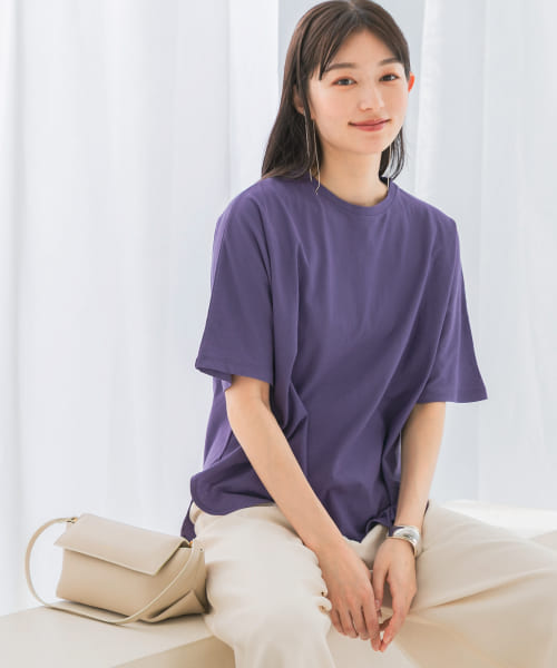 接触冷感ハーフスリーブドルマンTシャツ