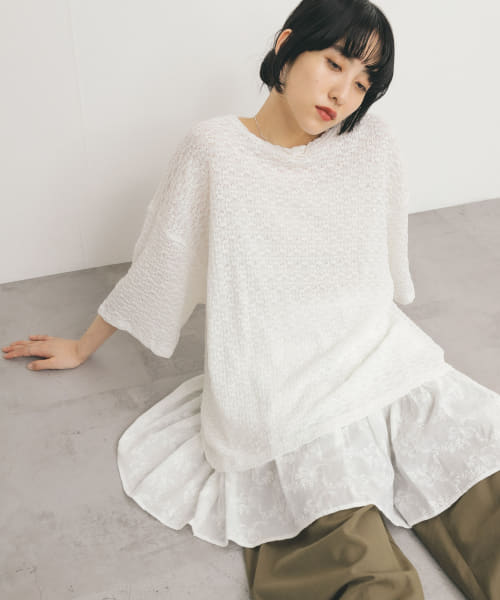 ルーズレースTEE