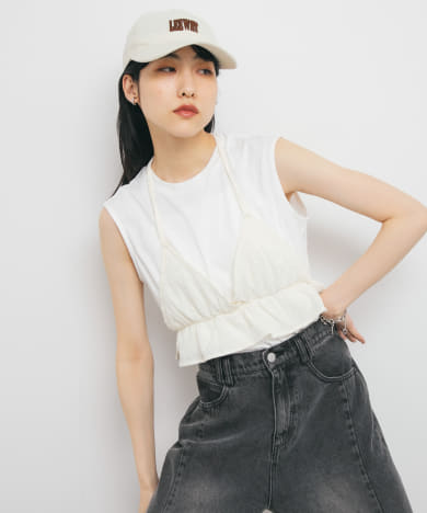 ビスチェドッキングトップス