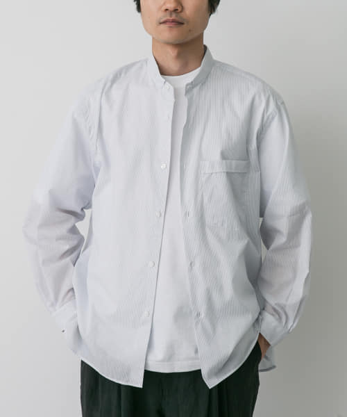 STILL BY HAND　コットンストライプシャツ