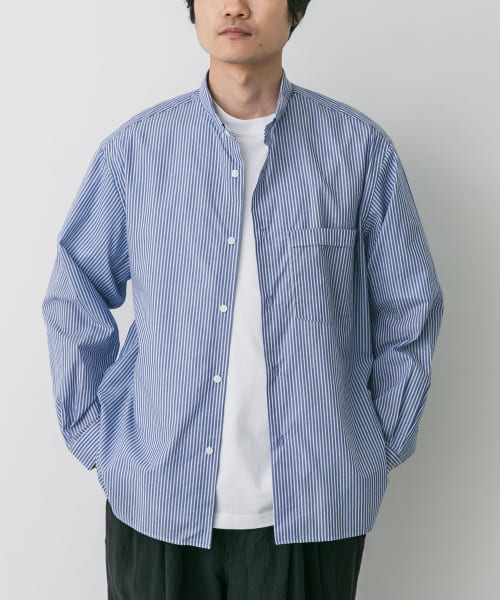 STILL BY HAND　コットンストライプシャツ