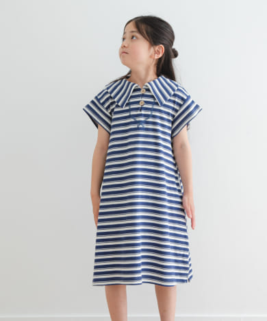 『WEB/一部店舗限定サイズ』セーラーカラーカットワンピース(KIDS)