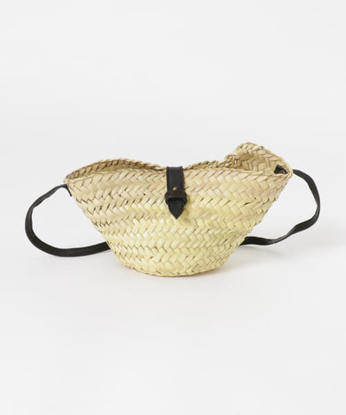 KECH Le ESSENTIELS　RAFFIA LEATHER FLAP MINI