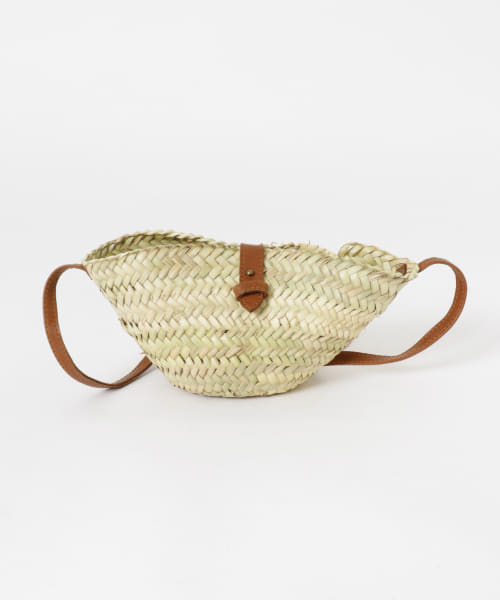 KECH Le ESSENTIELS　RAFFIA LEATHER FLAP MINI