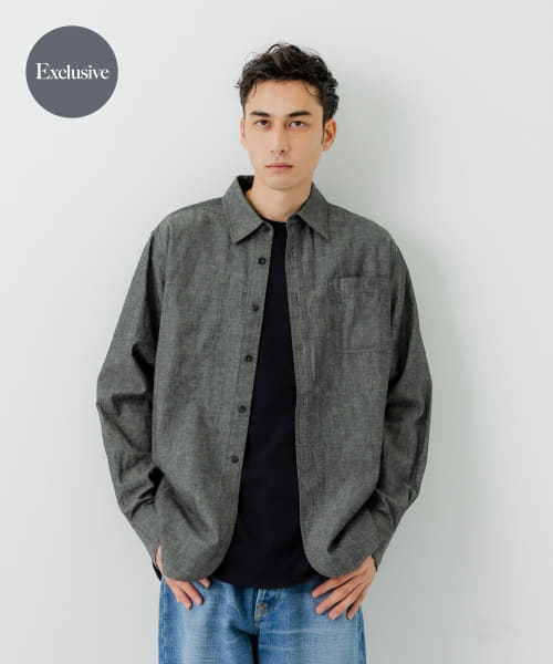 『別注』LE VETEMENT ATLANTIQUE×UR　シャンブレーシャツ