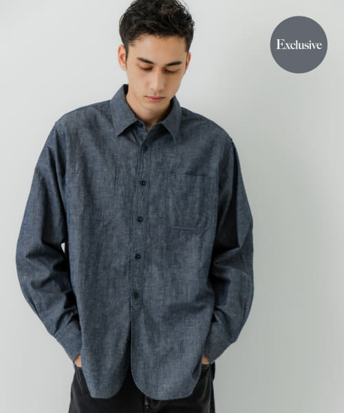 『別注』LE VETEMENT ATLANTIQUE×UR　シャンブレーシャツ