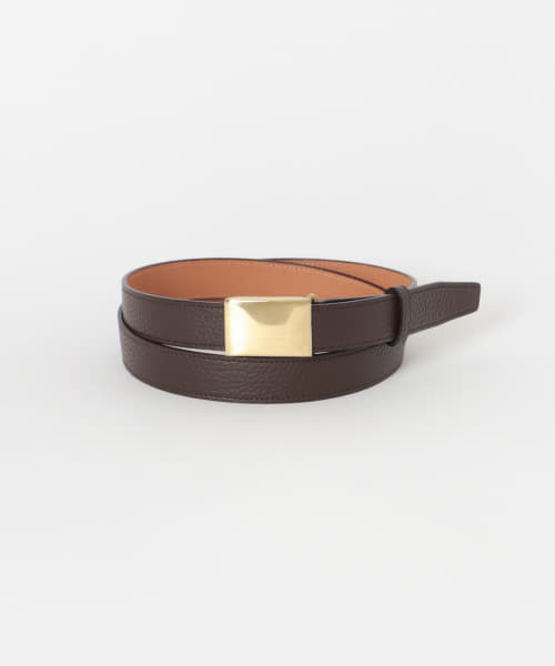 Scye　Leather Box Buckle Belt