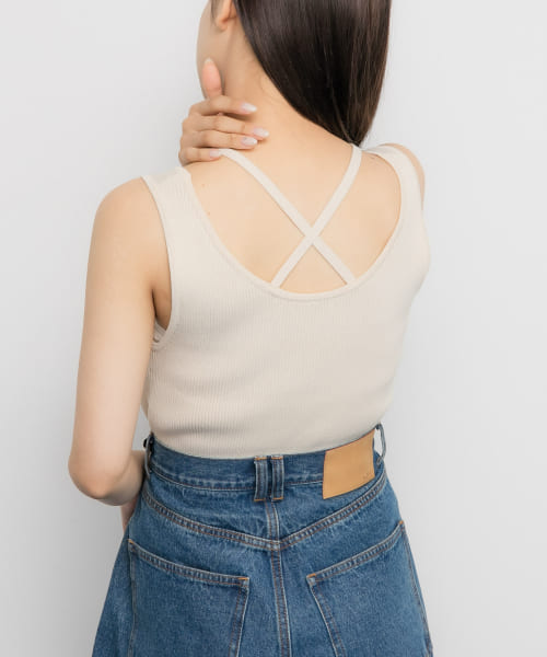 BACKクロスニットタンク