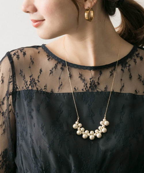 COUTURE MAISON　コットンパールランダムネックレス