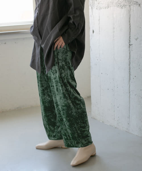 クラッシュベロアパンツ