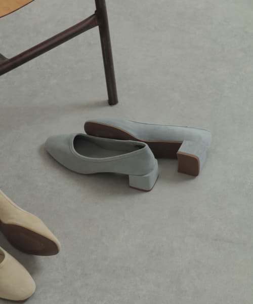 [SENSE OF PLACE][ブロックヒールソフトパンプス]