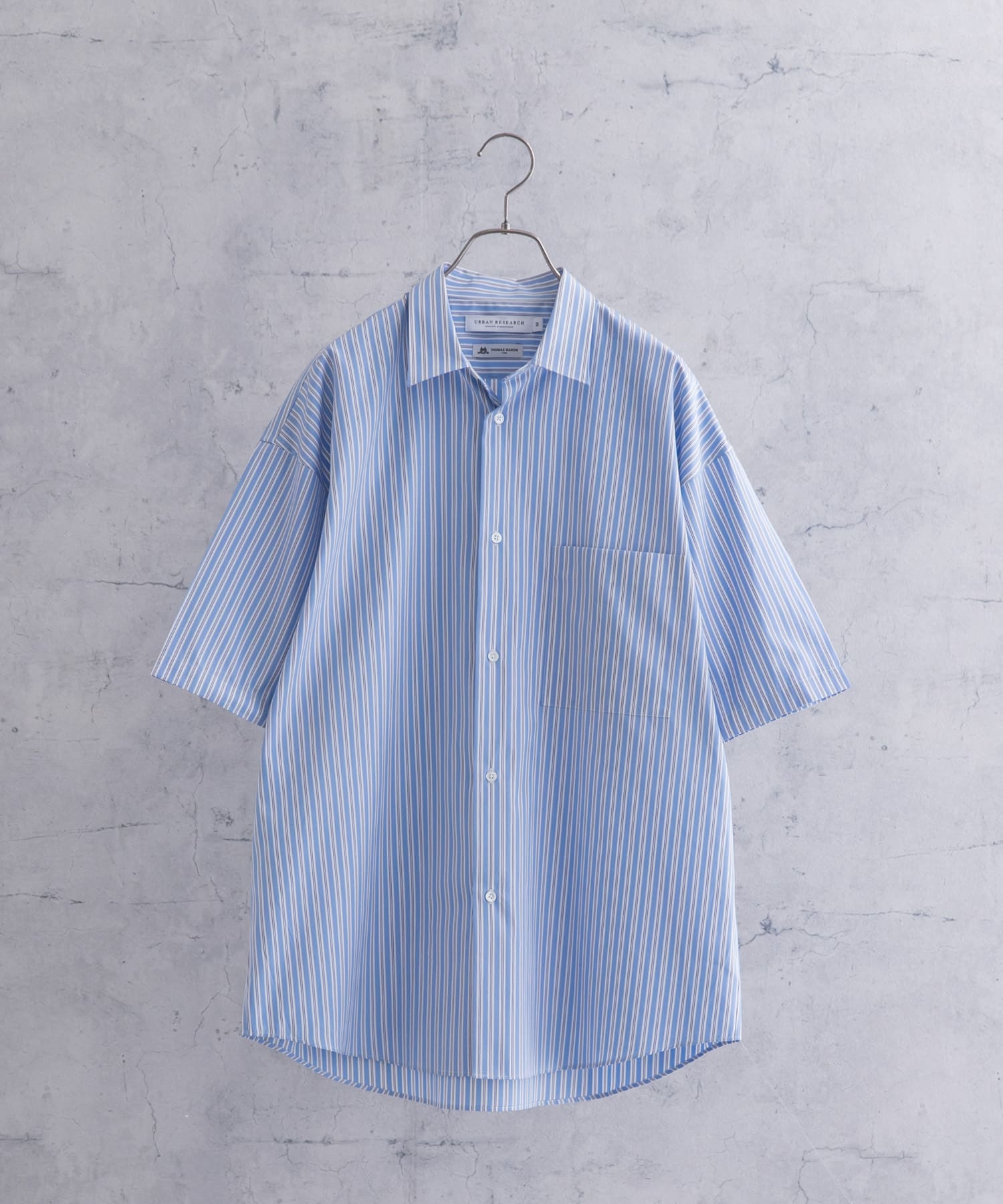 URBAN RESEARCH トーマスメイソンオーバーシャツ ストライプ L