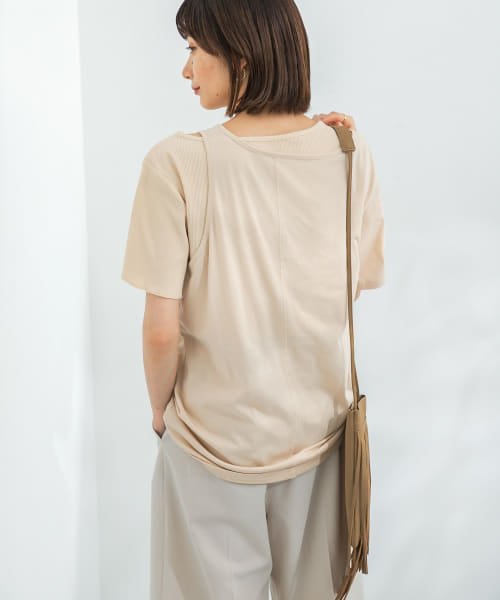 アシメレイヤードTシャツ