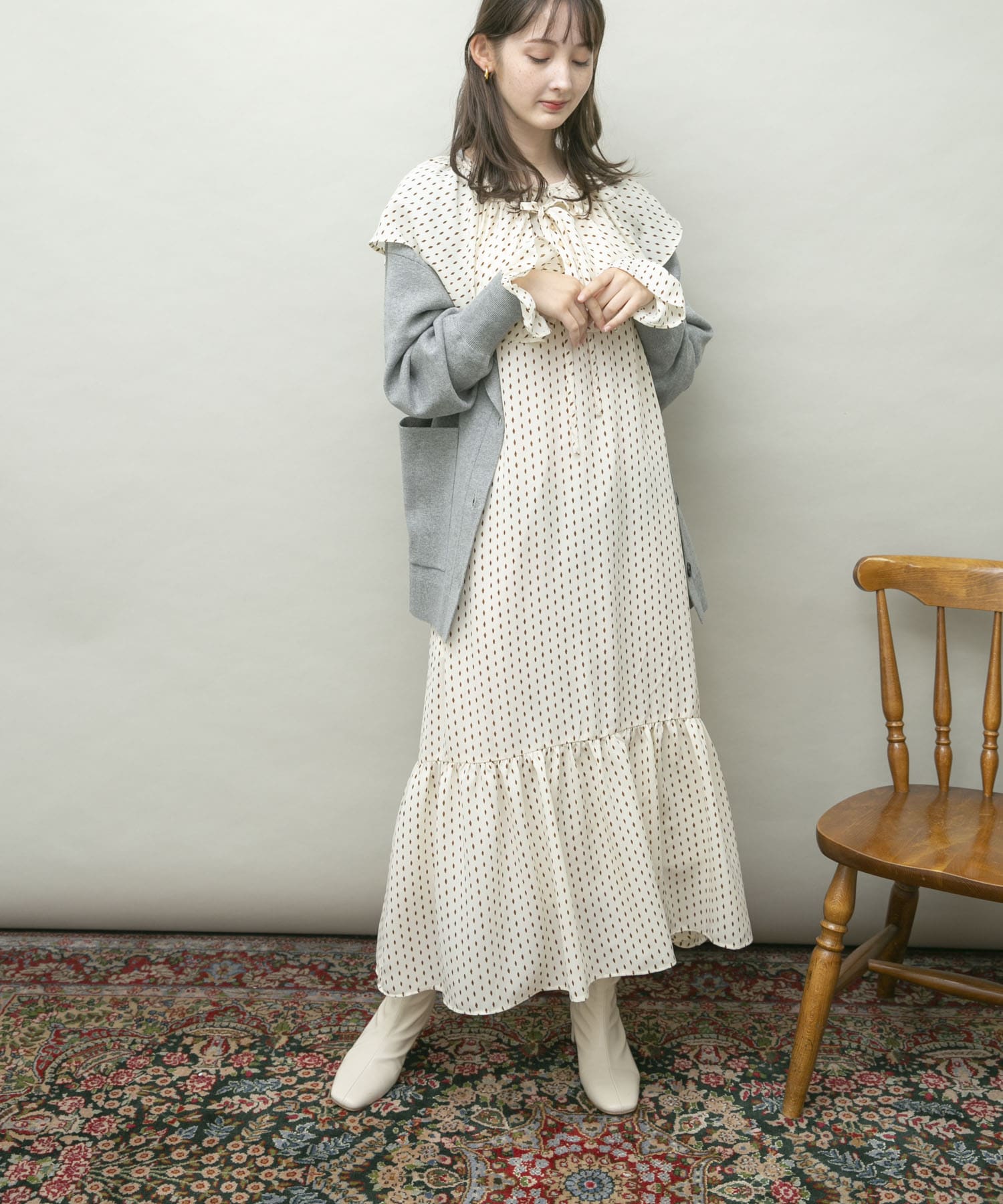 Ur Lab 衿付きダイヤドットワンピース Nl16 26d013 Urban Research公式ファッション通販